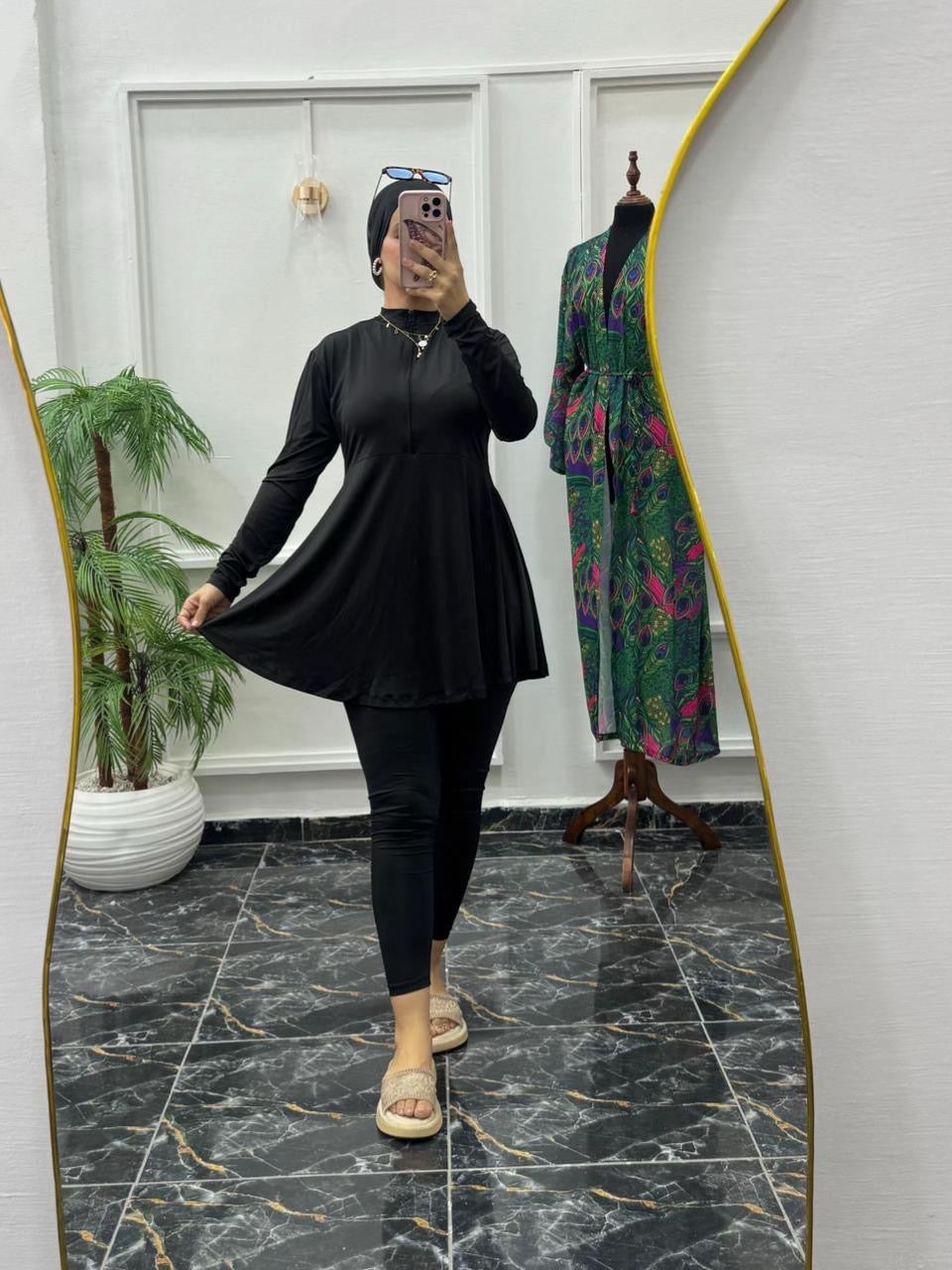 Burkini Premium avec Long Kimono de Bain – Séchage Rapide & Style Chic
