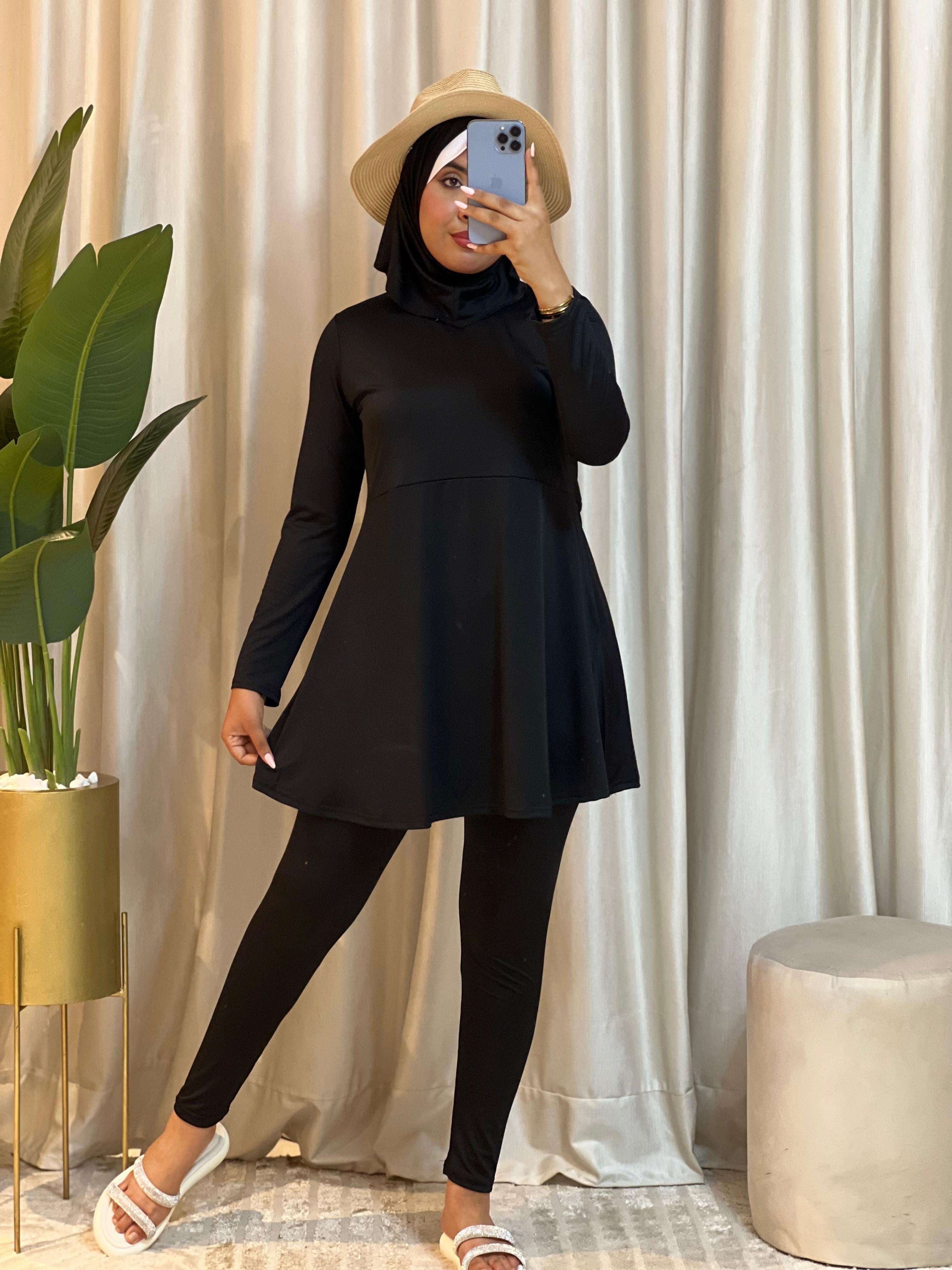Burkini Cloche Simple – Tunique Évasée & Confort Absolu 🏖️✨ بوركيني كلوش سامبل