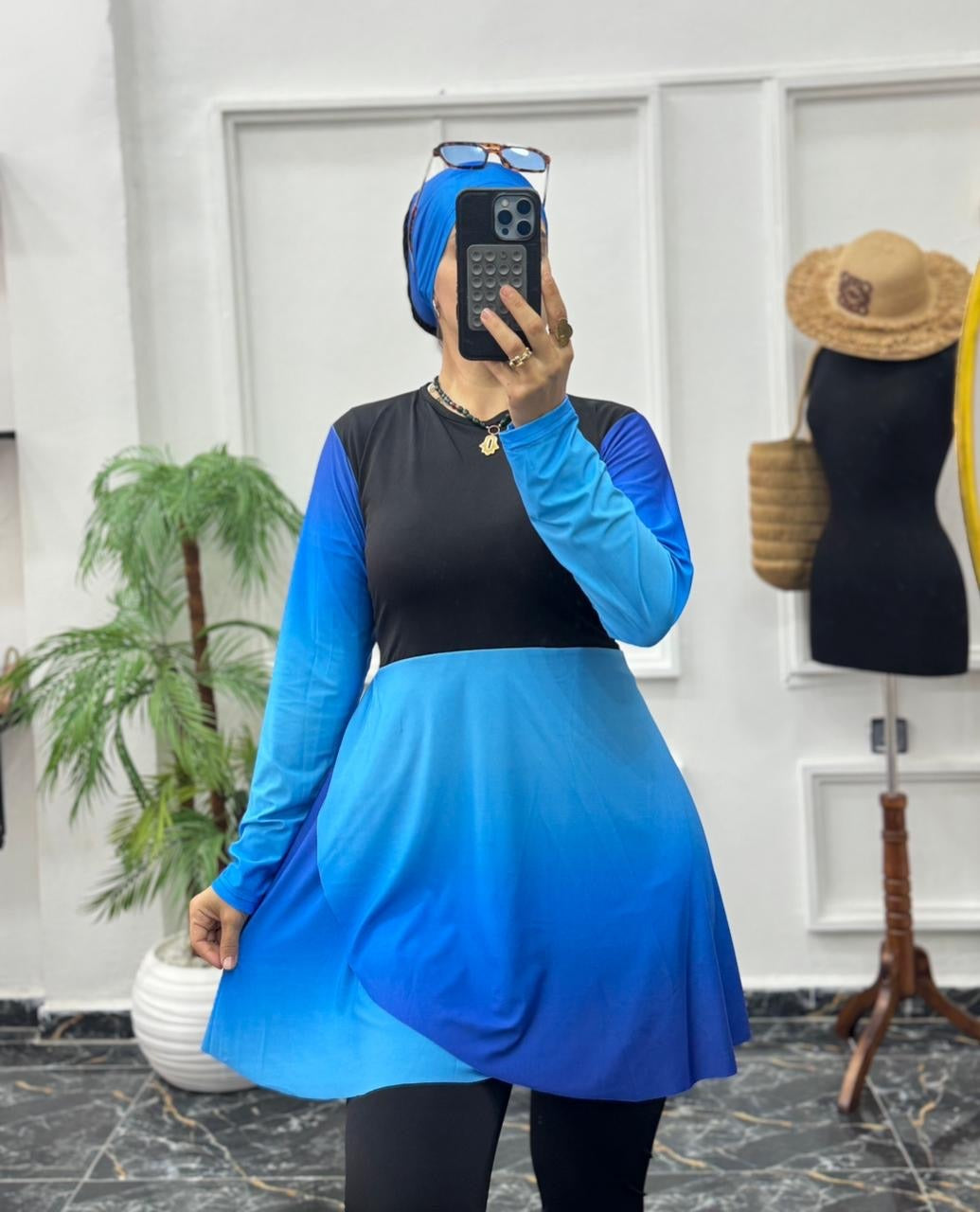 Burkini 3 Pièces Élégant - Séchage Rapide & Coupe Cache-Cœur Premium