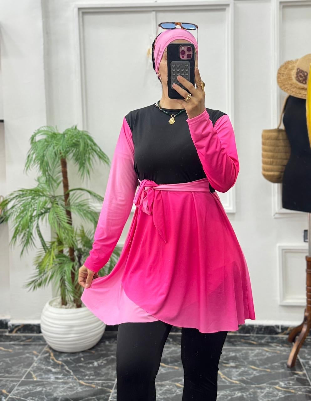 Burkini 3 Pièces Élégant - Séchage Rapide & Coupe Cache-Cœur Premium