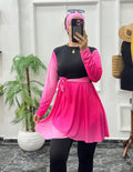 Burkini 3 Pièces Élégant - Séchage Rapide & Coupe Cache-Cœur Premium