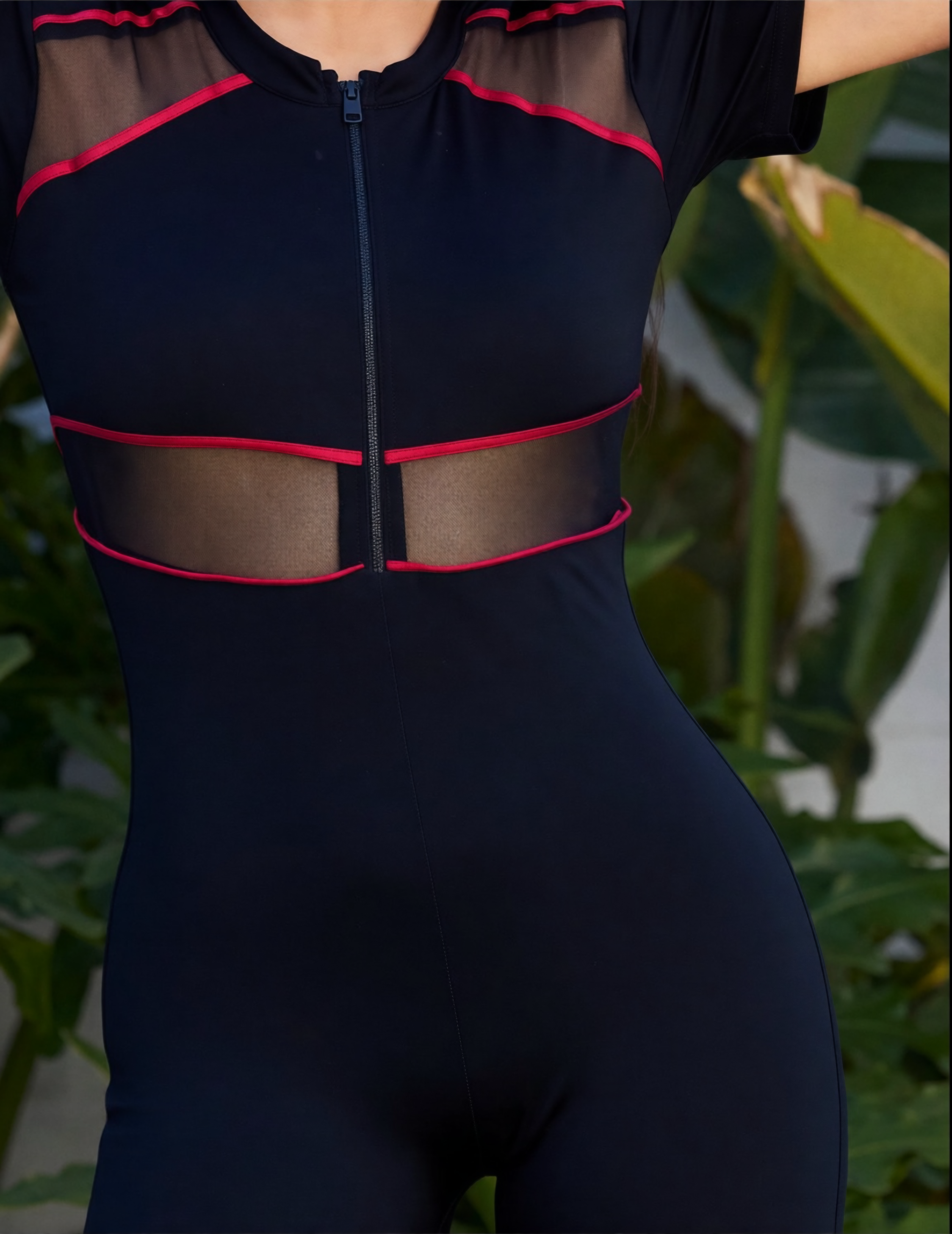 Combishort de Bain Confort en Lycra et Résille | مايو سيكليزم بالشبكة