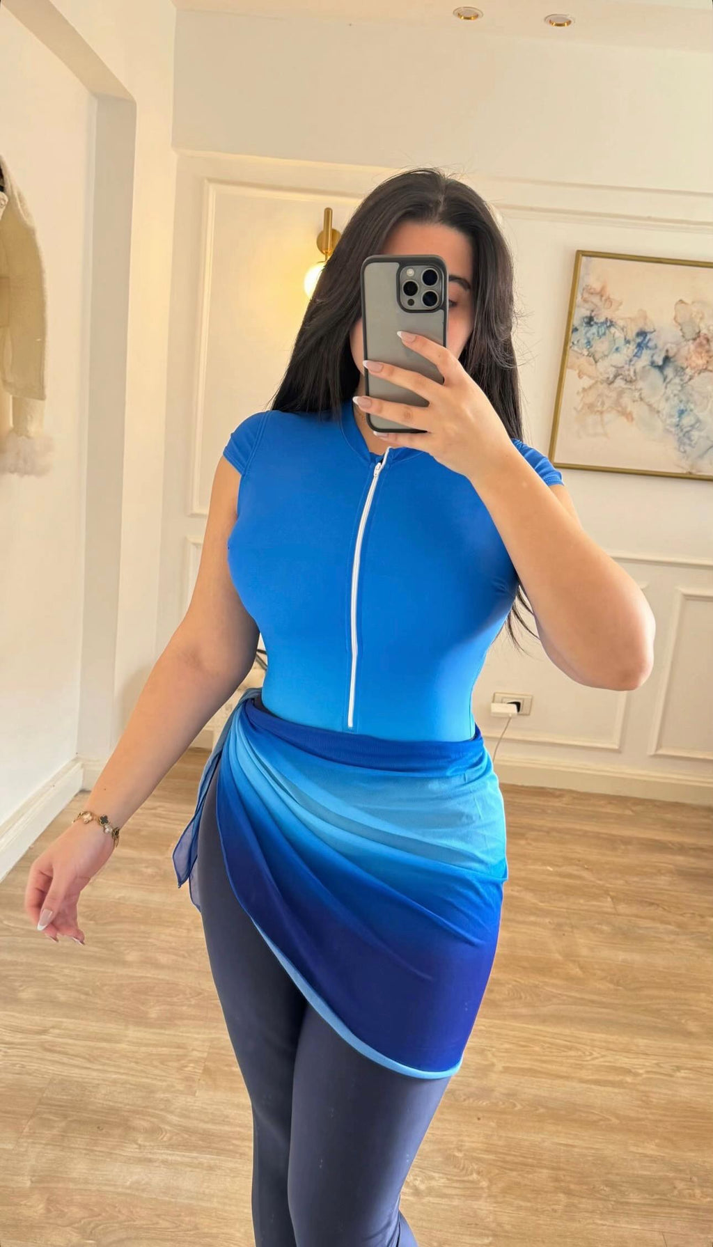 Burkini Dégradé 3 Pièces – Maillot de Bain Couvrant