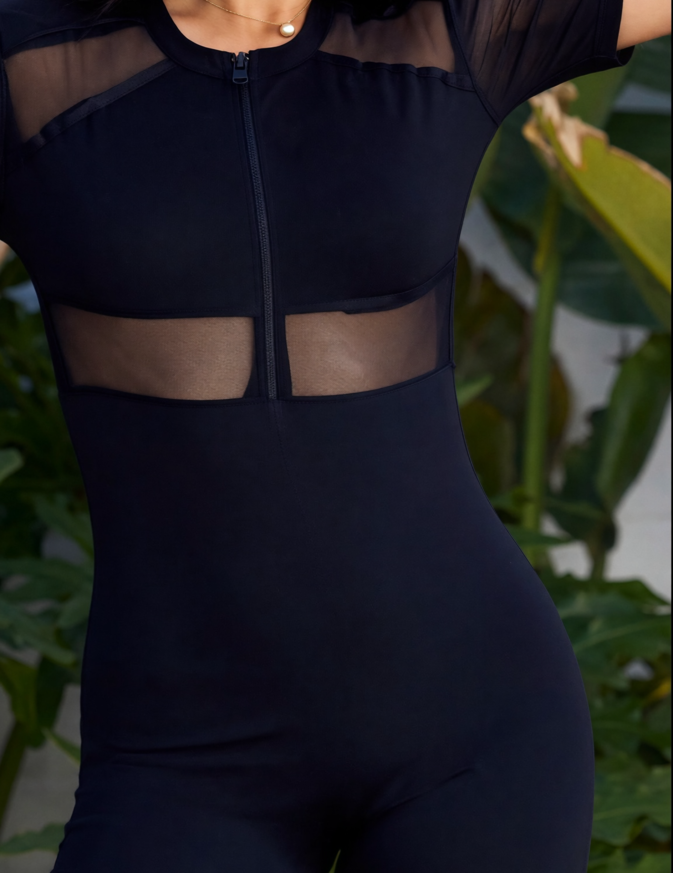 Combishort de Bain Confort en Lycra et Résille | مايو سيكليزم بالشبكة