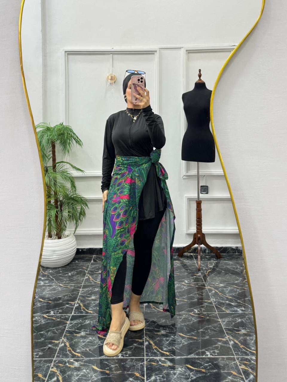 Burkini Premium avec Long Kimono de Bain – Séchage Rapide & Style Chic