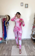 Burkini 3 Pièces Rose Tie-Dye – Maillot de Bain Modeste avec Paréo Intégré