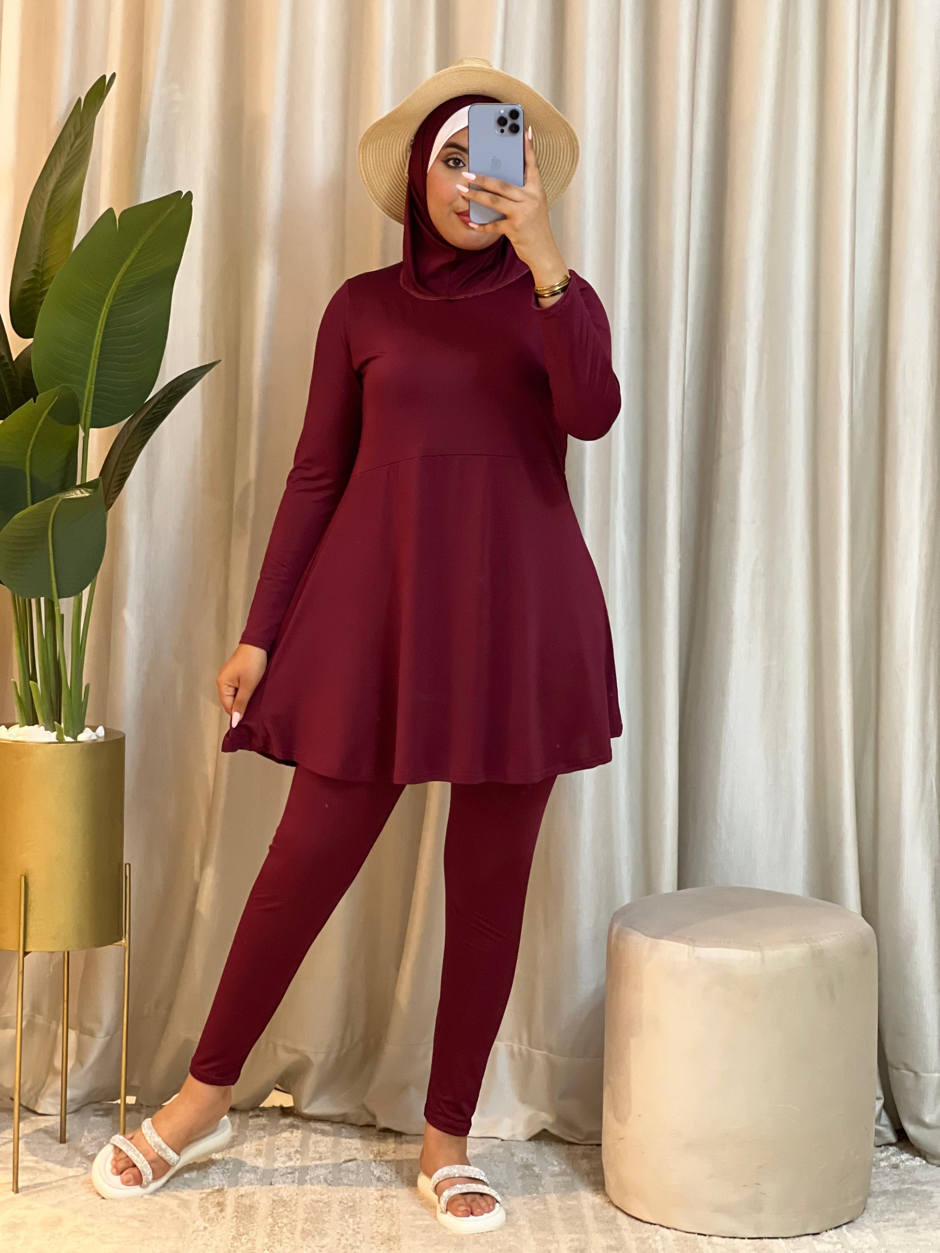 Burkini Cloche Simple – Tunique Évasée & Confort Absolu 🏖️✨ بوركيني كلوش سامبل