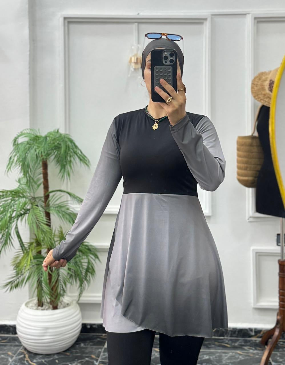 Burkini 3 Pièces Élégant - Séchage Rapide & Coupe Cache-Cœur Premium